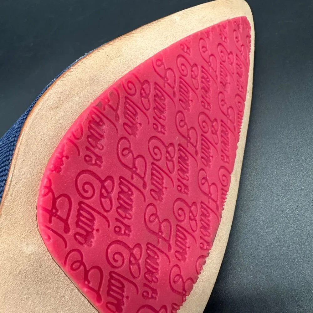 Claire Flowers Navy Blue Pointed Toe Heels Pumps Womens Size 7 Pointed Toe - Picture 9 of 14